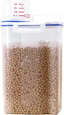 Immagine prodotto di Contenitori ermetici per alimenti - Contenitori in plastica per la cucina - Contenitori con coperchio per cereali e farina - Contenitori ermetici per alimenti