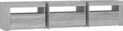 Produktbild von vidaXL TV-Schrank mit LED-Leuchten Grau Sonoma 180x35x40 cm
