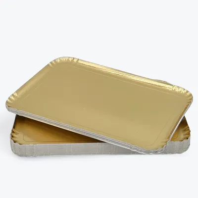Produktbild von 25 goldene Tabletts für das Catering – 28 x 42 cm