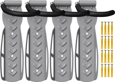 Produktbild von 4 x WELLGRO Wand Fahrradhalter - Stahl Fahrrad Wandhalterung - Fahrrad haken - Fahrradständer - Ständer - Farbe wählbar