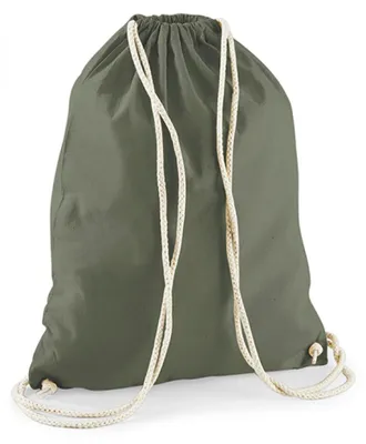 Produktbild von Westford Mill W110 | Baumwoll Gymsac / Turnbeutel | 37 x 46 cm - Farbe: Olive Green - Größe: 37 x 46 cm