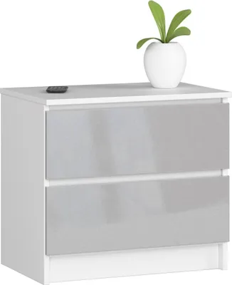 Immagine prodotto di raumhirsch: Comodino da 60 cm con 2 cassetti. Mobiletto contenitore/credenza, altezza 55 cm, profondità 40 cm