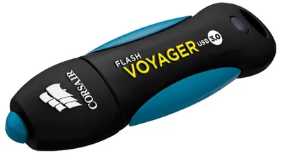 Obrázok produktu pre Corsair Voyager 256GB, 256 GB, USB Typ-A, 3.2 Gen 1 (3.1 Gen 1), 190 MB/s, Čiapky, Čierna, Modrá
