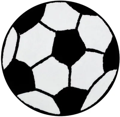 Produktbild von Fußball Teppich 60x60cm runder Kurzflor Kinderzimmer