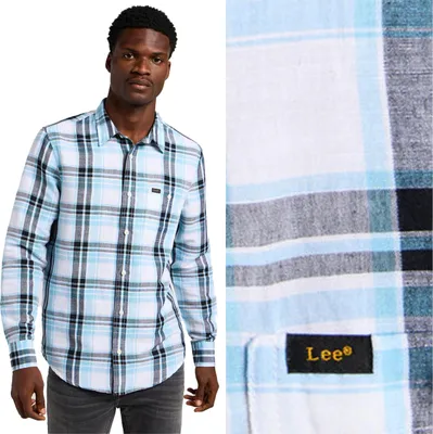 Obrázek produktu pro Lee Leesure Shirt Pánská kostkovaná košile Modrá 112349056 L66N044970