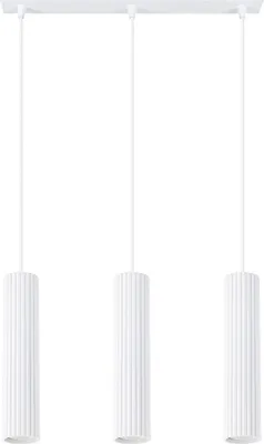 Produktbild von Pendelleuchte KARBON 3L weiß 3xGU10 10W Aluminium 98x6.5x45cm Sollux Lighting