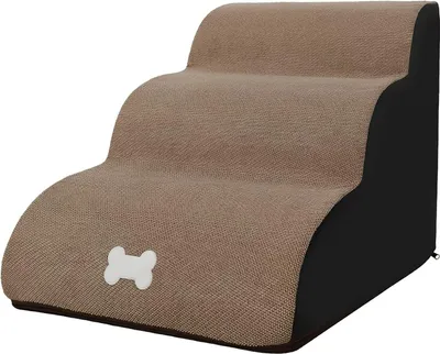 Produktbild von MODFU Hundetreppen mit Dreischichtige / Vier Schicht, Hundekletterleiter, Abnehmbar und Waschbar, Rutschfeste Haustier-Kletterleiter,Braun