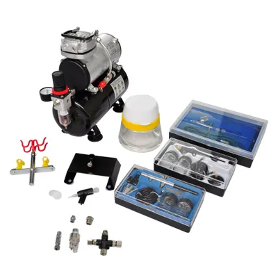 Immagine prodotto di vidaXL Set completo di aerografo professionale con 3 pistole