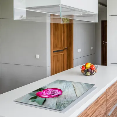 Produktbild von Glasschutzplatte für den Herd 80x52 Rose