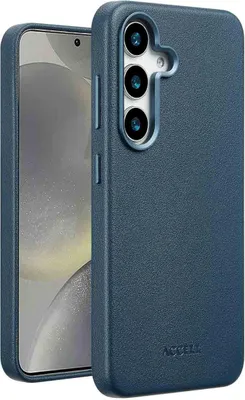 Immagine prodotto di Accezz MagSafe Leather Backcover per Samsung Galaxy S25 - Nightfall Blue