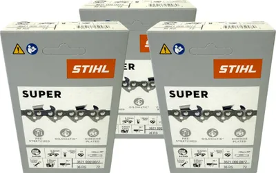 Produktbild von Stihl 3x 3/8" Rapid Super 3 (RS3) Sägekette 50 cm 3/8" 1,6 mm 72 TG 3 Stück ( 3x 36260000072 )