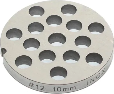 Zdjęcie produktu dla Sita ze stali nierdzewnej 10 mm do maszynki do mielenia mięsa Reber nr 12 - Reber - 4312 A/10 -