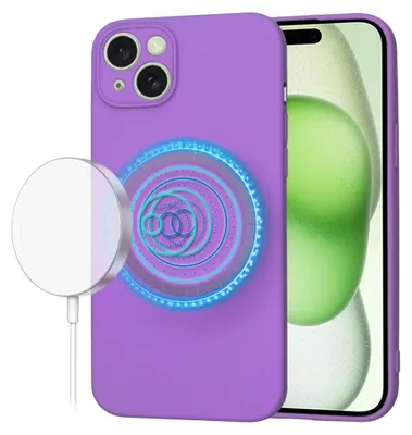 Obrázok produktu pre Techsuit SoftFlex MagSafe kryt na iPhone 15 Plus – fialový