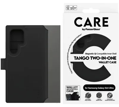 Zdjęcie produktu dla PanzerGlass CARE™ by ® Tango 2-in-1 Wallet Case w. Qi Compatible Samsung Galaxy S24 Ultra, Pokrowiec, Samsung, Samsung - Galaxy S24 Ultra, Czarny