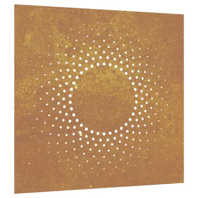Produktbild von Garten-Wanddeko 55x55 cm Cortenstahl Sonne-Design
