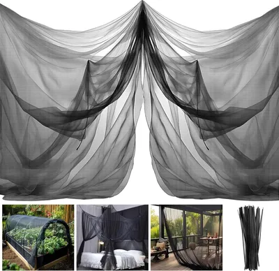 Produktbild von Moskitonetz Gemüseschutznetz 3 x 4 m mit 50 Kabelbinder
