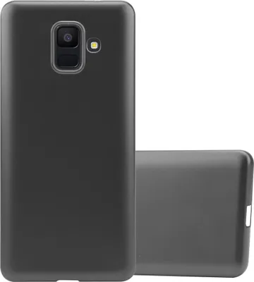 Produktbild von Cadorabo Schutzhülle für Samsung Galaxy A6 2018 Hülle in Grau Handyhülle TPU Silikon Etui Cover Case