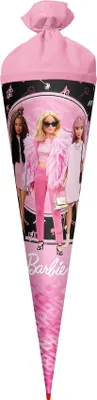 Produktbild von ROTH Schultüte groß Barbie 70 cm rund Filzverschluss ROT(H)-Spitze Zuckertüte Schulanfang