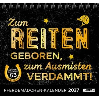 Obrázok produktu pre Pferdemädchen 2027 - Zum Reiten geboren, zum Ausmisten verdammt.