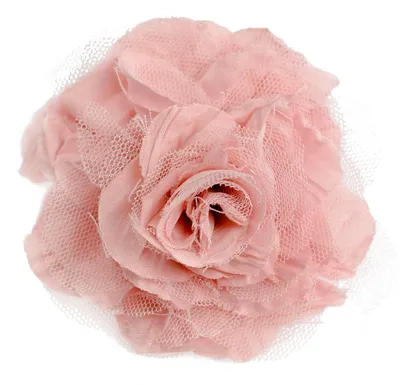 Brosche Verzierung Haarblüte Spange Stoffblume rosa