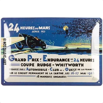 Obrázok produktu pre Nostalgic-Art - Plechový tanier 20 x 30 cm - 24h Le Mans - Prvé preteky 1923