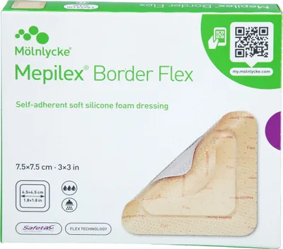 Immagine prodotto di Mepilex Border Flex 7,5x7,5 cm, 5 pezzi VER