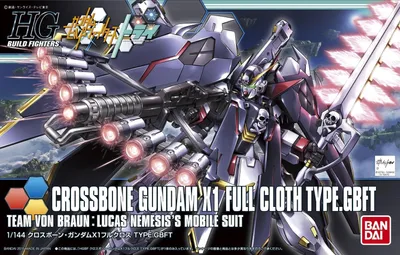Obrázok produktu pre Hgbf 1/144 Crossbone Gundam X1 Plná Plátenina Typ Gbft