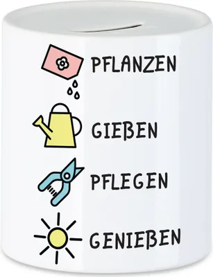 Produktbild von Pflanzen Gießen Pflegen Genießen Spardose Hobby-Gärtner Pflanzen Garten Blumen Geschenkidee