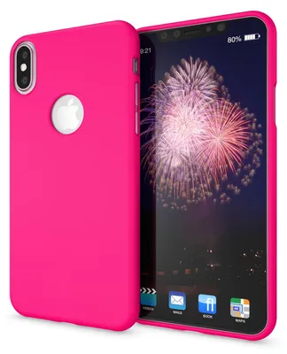 Immagine prodotto di NALIA custodia del telefono cellulare per Apple iPhone XS Max, ultra-sottile TPU copertura in silicone neon caso rosa