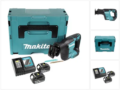Produktbild von Makita DJR 188 RMJ Akku Reciprosäge 18 V Brushless Säbelsäge im Makpac + 2x 4,0 Ah Akku + Ladegerät