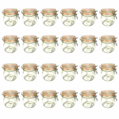 Produktbild von 24er Set Drahtbügelglas 500ml Einmachglas | Einweckglas mit Bügelverschluss | Vorratsglas Einmachgläser