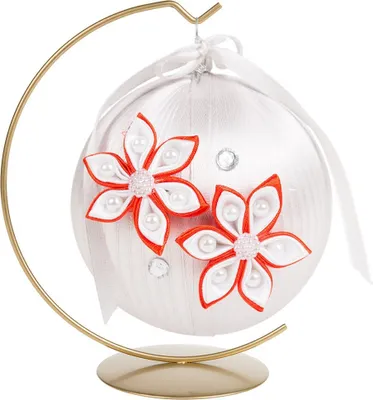 Produktbild von Dekolo Metallkugelständer Drahtständer Weihnachtsdekoration  Innendekoration Gold 12cm