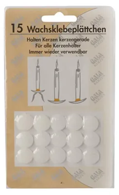 Produktbild von Gala Wachsklebeplättchen weiß Durchmesser: 15 mm 15 Stück