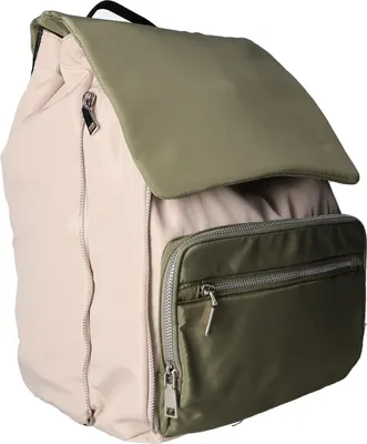 Produktbild von Rucksack Beige mit Reißverschluss und gepolstertem Laptopfach, 31 x 42 x 14 cm