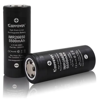 Produktbild von Keeppower IMR26650 - 5500mAh, 15A, 3,6V - 3,7V Li-Ion-Akku