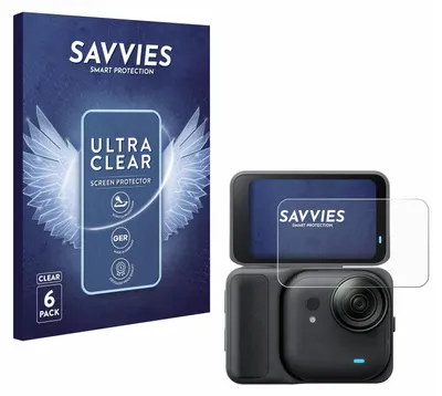 Produktbild von 6x Für Insta360 Go Ultra Schutzfolie Savvies Displayschutz Display Schutz Folie Klar Transparent