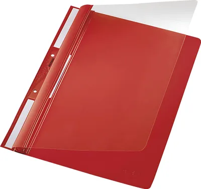 Produktbild von Leitz Einhakhefter 41900025 DIN A4 kfm. Heftung PVC rot