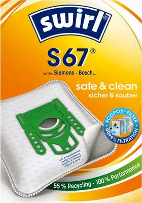 Produktbild von SWIRL - Staubsauger Beutel S67 - 10 stück - Ecopor - 6783230