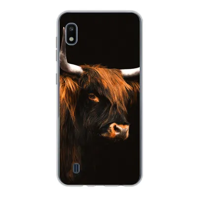 Produktbild von MuchoWow® Handyhülle Schutzhülle Hülle für Samsung Galaxy A10 Schottischer Highlander - Vlies - Kuh Silikon Softcase Handy Hülle - Schutzhülle