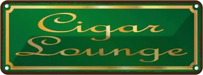 Produktbild von vianmo Blechschild 10x27 cm Cigar Lounge Zigarre Lounge