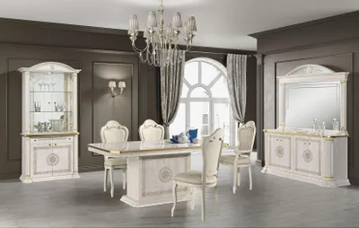Produktbild von Esszimmer Esstisch Stuhl Modern Tisch Stuhle Design Holz Essgruppen Set 5tlg.