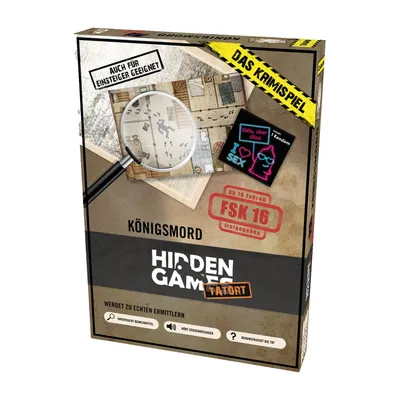 Immagine prodotto di Giochi nascosti Tatort - KÖNIGSMORD - Tedesco - Il nostro caso per principianti - FSK16 - Gioco di crimine realistico, emozionante gioco di detective, gioco di escape room