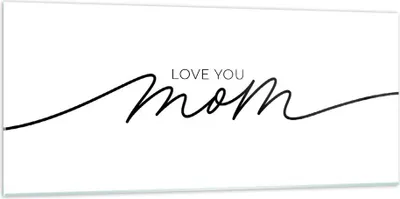 Produktbild von Bilder auf glas - Einteilig - Ich liebe dich Mama - 120x50cm - Glasbilder - Wandbilder - Bilder - zum Aufhängen bereit - Wanddekoration aus Glas - Glas Bilder - Wandbild auf Glas - GAB120x50-4794
