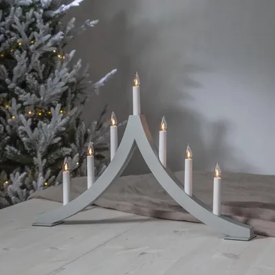 Productafbeelding van Star Trading 645-11, Decoratieve lichtfiguur, Grijs, IP20, Wit, 7 lampen, E10