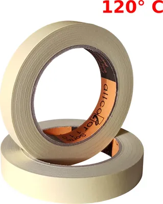 Produktbild von Profi Feinkrepp Klebeband 19mm x 50m – Hochhitzebeständiges Abdeckband für präzise Lackier- & Malerarbeiten, 1 Rolle Weiss