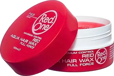 Image de Red One - Cire pour cheveux - Rouge - Aqua Hair Wax - Pour un coiffage ferme & des résultats brillants - 150 ml - 1 pièce
