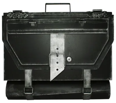 Briefkasten antike Aktentasche von HMF mit 25 cm Breite in Silber