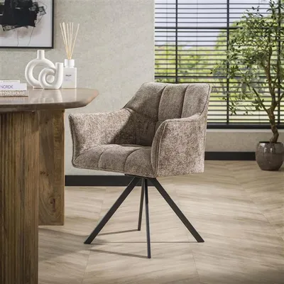 Produktbild von Hoyz Collection - Sessel Raster Swivel. 2 Stück - Reichhaltiger Champagner