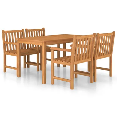 Obrázek produktu pro 5dílná zahradní jídelní sada 140 x 80 cm masivní teakové dřevo