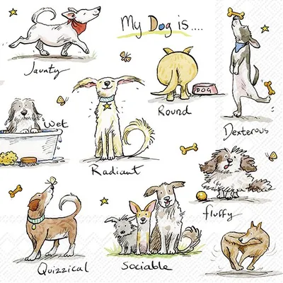 Immagine prodotto di Tovaglioli 33x33 cm - EMOTION DOGS